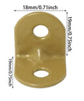 Badass 20 Pack Gold L Brackets For Furniture Repair Built Tough Iron Corner Supports With Screws Rust Resistant Hardware For Cabinets Tables Chairs No Sweat Install, 18x19x19mm size