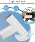 Downspout Y Connector 2x3 Left High Gloss White Aluminum No Fuss Easy Clamp On For Double Downspouts Leak Free Kit