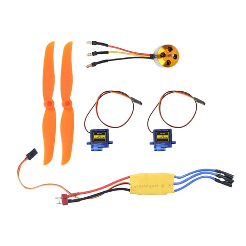 High Performance Brushless Motor And ESC Combo Kit For 400 To 450 RC Planes And Helicopters, 9G SG90 KV2200 Motor, 6035 Propeller