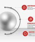 Premium Stainless Steel Precision Ball Bearing Set With 620 Pieces 12 Sizes 1mm 2mm 2.5mm 3mm 3.5mm 4mm 4.5mm 5mm features illustration