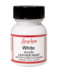 White Acrylic Leather Paint 1 Fl Oz Flexible Crack Scratch Peel Resistant for Shoes Sneakers Leather Goods DIY