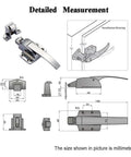 Adjustable 6.22 Inch Door Cabinet Handle With Trigger Action Latch For Freezer Cooler Ice Box Spring Loaded Oven Grip diagram