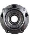 Top view of 513265 Wheel Hub And Bearing Assembly Direct Fit For 2004 2009 Prius Front 5 Lug Non ABS Replacement with visible flange.