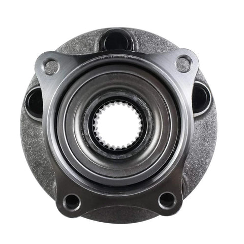 Top view of 513265 Wheel Hub And Bearing Assembly Direct Fit For 2004 2009 Prius Front 5 Lug Non ABS Replacement with visible flange.
