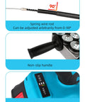 Badass Cordless Wire Threader And Through Wall Cable Puller Backed By Rock Solid 6000mAh Battery showing adjustable spring wire rod and non-slip handle.