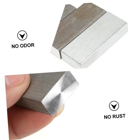 9 Piece Cuboid Density Block Set For Physics Lab Hands On Learning Aluminum And Iron Blocks In Same Size For Easy Density Comparisons Substances Experiments Classroom And Home Science Kit, no rust blocks