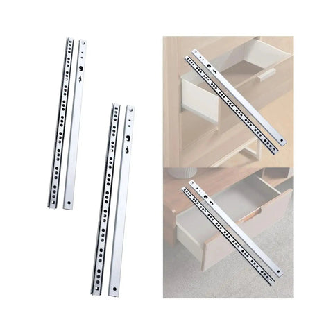 Smooth Drawer Slides With Ball Bearing Glides For Cabinets And Drawers Pro Grade Rails Track 246mm Length Easy Install