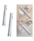 Two Way Full Extension Drawer Slides With 17mm Metal Rails And Ball Bearings, shown installed in kitchen and dresser drawers