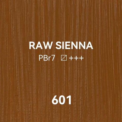 Color swatch for Raw Sienna Oil Paint Pro Grade Studio Tube 170ml With High Pigment Thick Creamy Texture And Strong Tinting Power