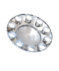 Chrome ABS Hubcap Front Axle Covers Set With 33mm Thread On Lug Nut Covers for semi trucks, dome design, top view
