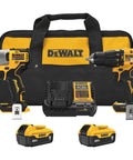 Killer 20V Max Brushless Hammer Drill And Impact Driver Combo Kit with two 5Ah batteries and charger in tough bag.