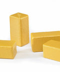Four 1 To 16 Scale Hay Bale Blocks Set For Farm Toys, Brown ABS Plastic, displayed on white surface