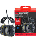 WorkTunes Connect Wireless Hearing Protector With Bluetooth Technology And AM FM Radio 26 Decibels NRR box and headset