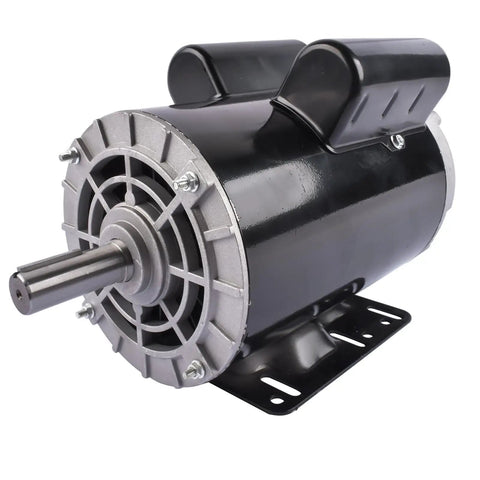 5HP Air Compressor Electric Motor 230V 22A Single Phase 3450RPM 56HZ Open Drip Proof Frame front view