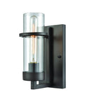 Holbrook One Light Sconce In Oil Rubbed Bronze With Clear Blown Glass Transitional Wall Fixture For Living Room Hallway Bedroom