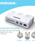 Must Have Universal Travel Adapter And 200 Watt Step Down Transformer With 4 USB Ports And 3 AC Outlets, Worldwide Power Converter 90-265V To 110V, All In One International Power Adaptor For USA EU UK AUS