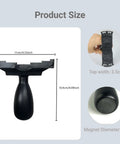 Large Magnetic Base Miniature Painting Handle With Stable Clamp For 50mm To 140mm Bases shown with dimensions and grip view