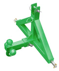 Heavy Duty Trailer Hitch Ball Mount With 10,000 Lbs Load Capacity And Locking Pins, Spray Coated Carbon Steel, Triple Hitch Balls, Green