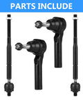 Dodge Front Lower Control Arm Kit With Ball Joints For Caliber 2009-2012 And Jeep Compass Patriot 2007-2017, 8-Piece Suspension Upgrade With Front Lower Arms, Inner And Outer Tie Rod Ends, And Sway Bar Links: front tie rod ends and sway bar links