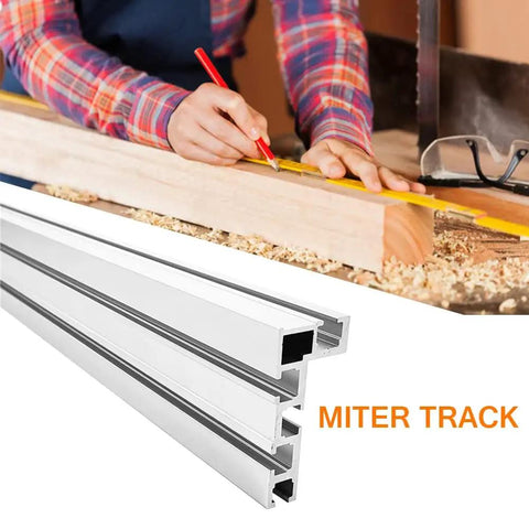 Rock Solid 75 Series Aluminum T Slot Miter Track 1000 Millimeter Router Table Jig Rail heavy duty aluminum miter track guide close-up