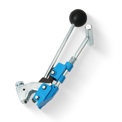 Heavy Duty Center Punch Tool With Adapter For Quick Clamp Setup Fits 3/8 Inch Wide Clamps Up To Eight Inches Diameter, blue finish.
