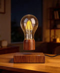 Magnetic Levitating LED Light Bulb Desk Lamp with Wireless Power Floating Glow That Spins In Air for Home Office Decor