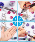 All In One Jewelry Making Kit With Pliers, Findings, Beading Wires And Repair Tools for adults crafting a red beaded earring