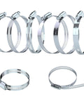 Six Pack Of 8 Inch Stainless Steel Hose Clamps Adjustable Worm Gear Drive Designed For Fuel Lines And Dryer Vents Durable 304 Stainless Steel