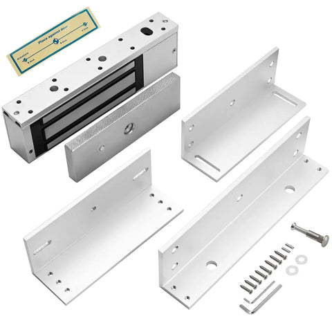 Beefy Heavy Duty Magnetic Lock 500KG 1200LBS With Z And L Brackets 12V Fail Safe Electromagnet For Single Door Access Control System Stainless Steel Build Ultra Strong Holding Force NC Mode components