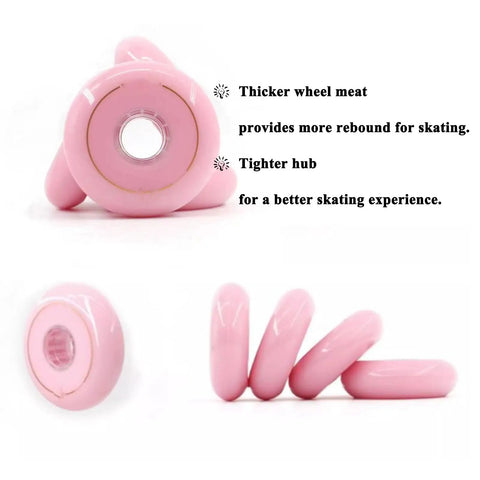 Pink Inline Skates Replacement Wheels Pack 4 or 8 72mm 76mm 80mm 86A Hardness Built To Last Durable Grippy Design