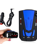 360 Degree Radar Detector With GPS Speed Trap Alerts, 16 Band Voice Warnings, Front Side And Rear Detection For Safer Ride, Includes 1080P HD Auto Focus Webcam