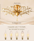Vintage K9 Clear Crystal Chandeliers Gold Finish Five Light Ceiling Pendant Lighting Fixture For Living Room Bedroom Restaurant And Porch Luxe Crystal Chandelier With Modern Classic Vibe, 31.5 inches diameter