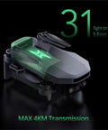 Lightweight Foldable GPS Drone With 4K EIS Camera Under 249g showing 31-minute flight and 4KM FPV capability.