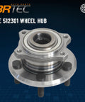 Front view of Rear Wheel Hub Bearing Assembly Pair Five Lug ABS Compatible For Dodge Challenger 2008, Charger 2006 To 2012.