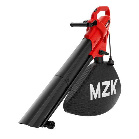 All In One Electric Leaf Blower Corded Vacuum Mulcher With 460 CFM And 167 MPH Airflow With 40L Leaf Collection Bag, side view