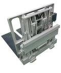 Heavy Duty Forklift Push Pull Attachment For Smooth As Butter Palletless Slipsheet Handling System With Custom Clamps, steel frame details.