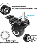Beefy Heavy Duty Swivel Casters Set Of Four With 1.5 Inch Wheels And M8x25 Threaded Stem For Carts Workbenches And Furniture Quick