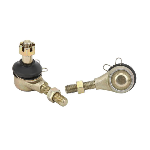 M10 Pair Ball Joint And Tie Rod End Replacement Kit For Atv Utv Off Road Suspension with threaded details for installation.