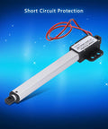 Mini 4 Inch Stroke Linear Actuator 20N 12V DC Travel Speed 30 Millimeters Per Second Aluminum Tube Limit Switch Compact Micro Motor