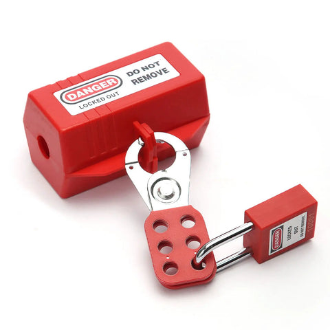 Lockout Tagout Kit For Forklifts And Electrical Plugs, Universal 110 And 220 Volt Lockout Devices, 4.5 X 3 Inch Locks, 4 Pack