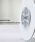 Bottom view of Tempered Glass Lazy Susan Rotating Turntable For Dining Table Big 31.5 Inch Round Party Ready Serving Tray with stand.