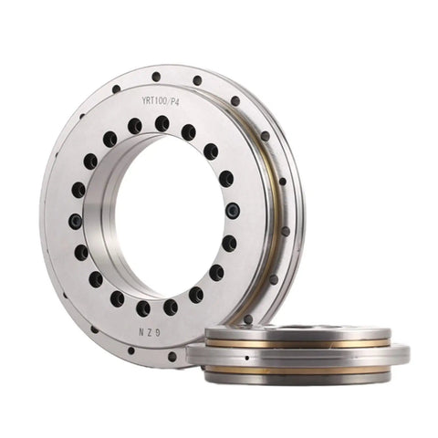 Top Shelf Slewing Bearing Turntable Assembly Yrt100 Abec 7 Grade, 100 mm inner bore, 185 mm outer shell, industrial application.