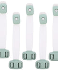 360 Degree Rotation Cabinet Locks 5 Pack With Double Press Buckles ABS Material Drawer And Refrigerator Latch Locks