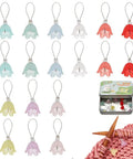 Flower Stitch Markers Set Of 18 In 9 Colors For Knitting Crochet And Weaving With Acrylic Markers And Stainless Steel Wire