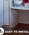 90 Degree Right Angle Cabinet Door Damper Spring Hinge With Soft Close installed on white kitchen cabinet door