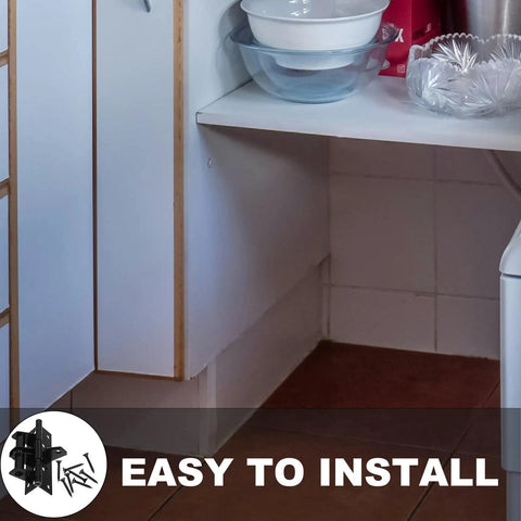 90 Degree Right Angle Cabinet Door Damper Spring Hinge With Soft Close installed on white kitchen cabinet door