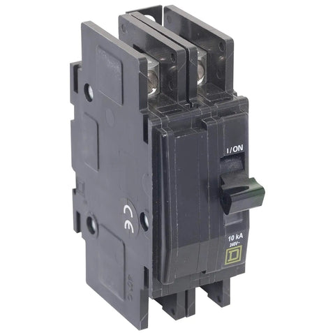 QOU240 40 Amp 2 Pole Miniature Circuit Breaker 120 And 240V AC With 10kA Interrupt Rating CSA UL IEC HACR Certified