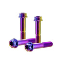 Pack Of 4 Grade 5 Titanium Torx Bolts M10 X 1.25 Pitch Brake Caliper Screws Dual Drive Flange Head with colorful finish