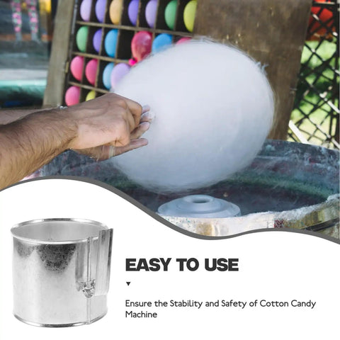 Sturdy Secure Fixing Ring For Cotton Candy Machine Packing Bucket Pro Grade Heavy Duty Durable Home And Commercial Use Accessory Keeps Bucket Stable And Prevents Slips During Candy Production And Packaging, silver metal ring