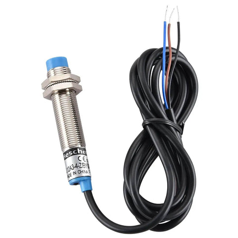M12 Proximity Sensor Inductive Non Shield Type With 4mm Sensing Distance Detects Magnetic Metal PNP Normally Open 3 Wire 10 To 30V DC